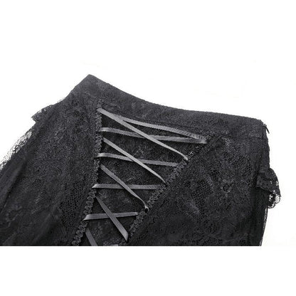 Dark in Love Gothic Skirt Nevaeh Lace and Mesh Mermaid UK 8-18 - QHA UK