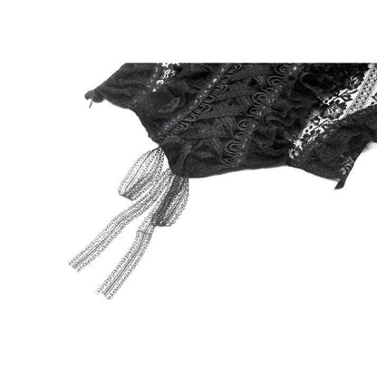 Dark in Love Women's Gothic Bodysuit Ophelia Lace Off-Shoulder Top - QHA UK