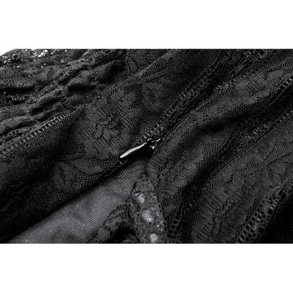 Dark in Love Women's Gothic Bodysuit Ophelia Lace Off-Shoulder Top - QHA UK