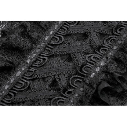 Dark in Love Women's Gothic Bodysuit Ophelia Lace Off-Shoulder Top - QHA UK