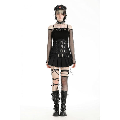 Dark in Love Blouse Oriana Fishnet Sleeves UK 10-18 | QHAUK - QHA UK
