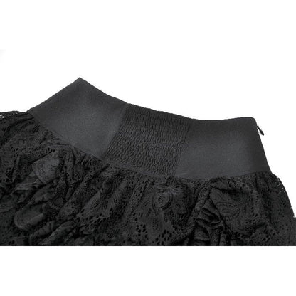 Dark in Love Punk Mini Skirt Eyelet Lace Layered UK 8-22 - QHA UK