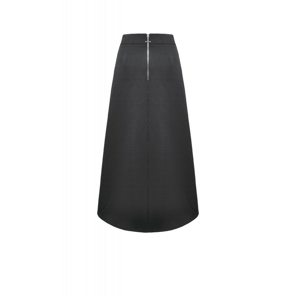 Dark in Love Punk Skirt Layered Pocket Cutout Belted Long UK 8-18 - Pocket Detail - QHA UK