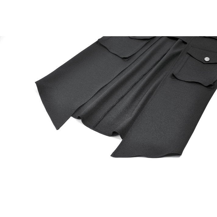 Dark in Love Punk Skirt Layered Pocket Cutout Belted Long UK 8-18 - Pocket Detail - QHA UK