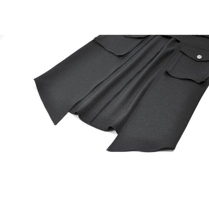 Dark in Love Punk Skirt Layered Pocket Cutout Belted Long UK 8-18 - Pocket Detail - QHA UK