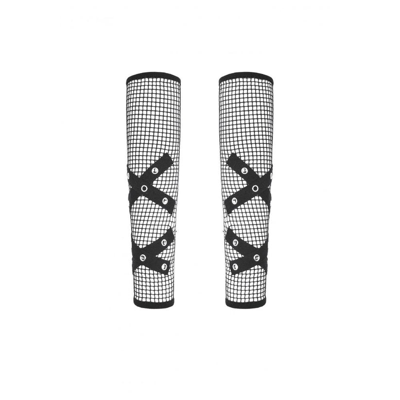 Dark in Love Punk Gloves Mesh Hollow Chain Décor - QHA UK