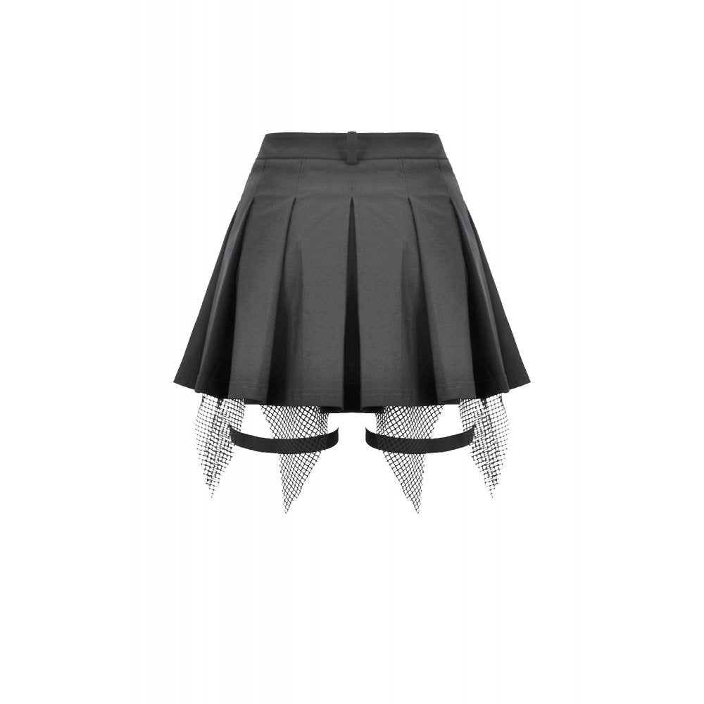 Dark in Love Women's Punk Skort Mesh Layered Shorts UK 8-22 - QHA UK