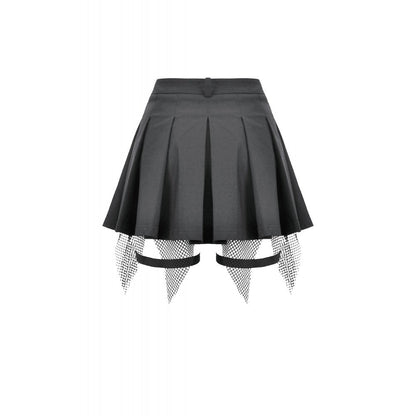 Dark in Love Women's Punk Skort Mesh Layered Shorts UK 8-22 - QHA UK