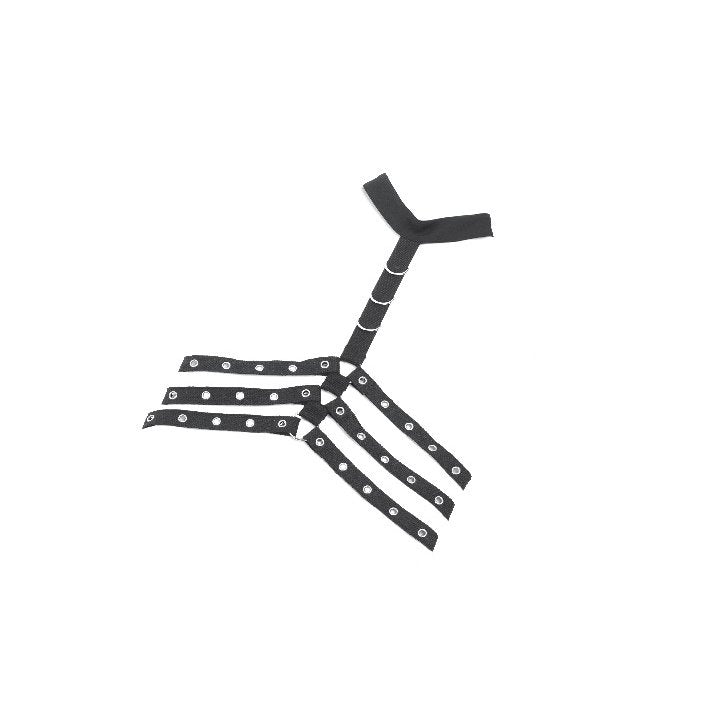 Dark in Love Punk Waist Cincher Rib Cage Grommet UK 10-18 - Waistband Detail - QHA UK