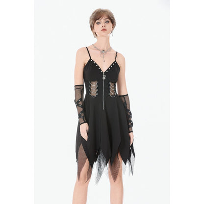 Dark in Love Punk Dress Sleeveless with Chains UK 8-22 - QHA UK