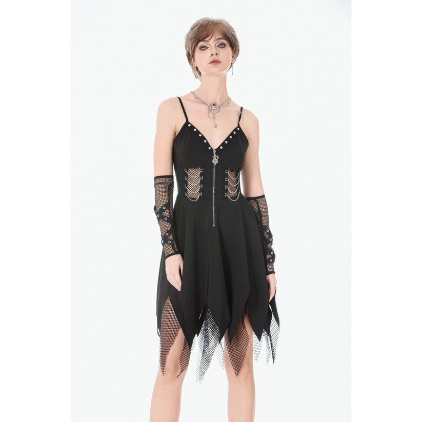 Dark in Love Punk Dress Sleeveless with Chains UK 8-22 - QHA UK