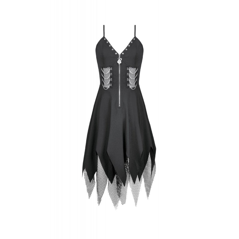 Dark in Love Punk Dress Sleeveless with Chains UK 8-22 - QHA UK