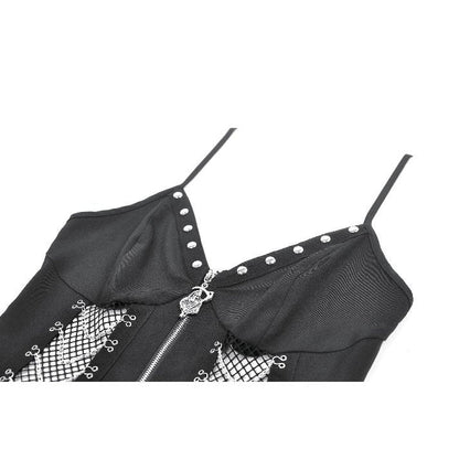 Dark in Love Punk Dress Sleeveless with Chains UK 8-22 - QHA UK