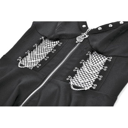 Dark in Love Punk Dress Sleeveless with Chains UK 8-22 - QHA UK