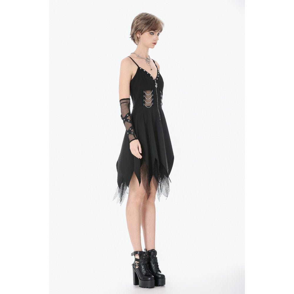 Dark in Love Punk Dress Sleeveless with Chains UK 8-22 - QHA UK