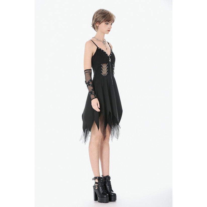 Dark in Love Punk Dress Sleeveless with Chains UK 8-22 - QHA UK