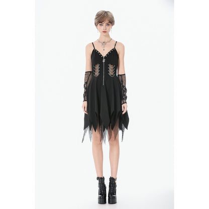 Dark in Love Punk Dress Sleeveless with Chains UK 8-22 - QHA UK