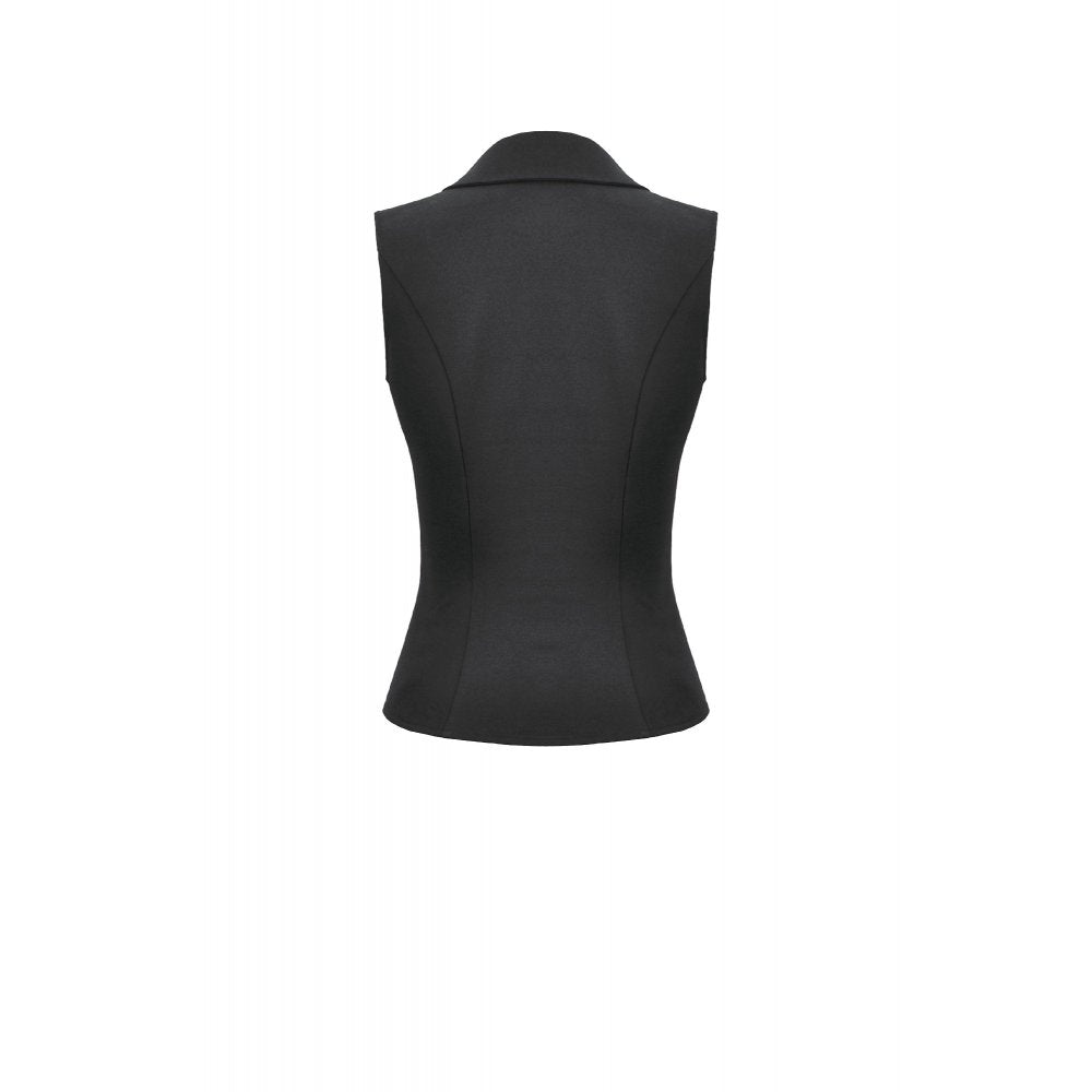 Dark in Love Women's Alternative Vest Top Studded Lace-Up Black - QHA UK