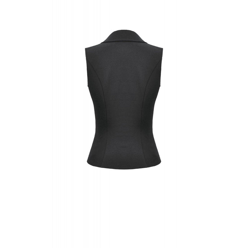 Dark in Love Women's Alternative Vest Top Studded Lace-Up Black - QHA UK