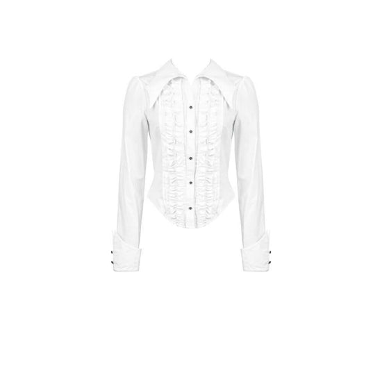 Dark in Love Gothic Shirt Queeny White Demon UK 8-18 - QHA UK