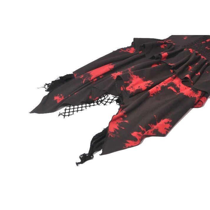 Dark in Love Punk Dress Red-Black Tie Dye UK 8-18 - QHA UK