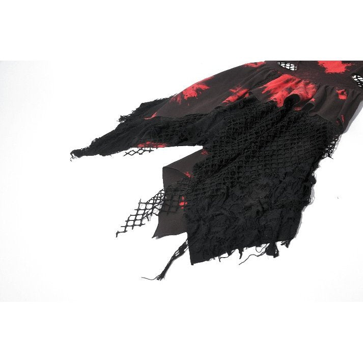 Dark in Love Punk Dress Red-Black Tie Dye UK 8-18 - QHA UK
