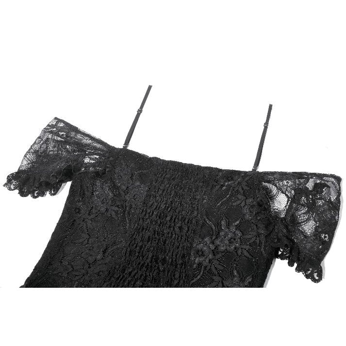 Dark in Love Romantic Gothic High-Low Dress Lace Layered UK 8-18 - QHA UK