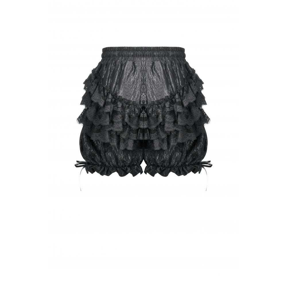 Dark in Love Women's Gothic Bloomers Rosalie Baroque Lace Frill - QHA UK