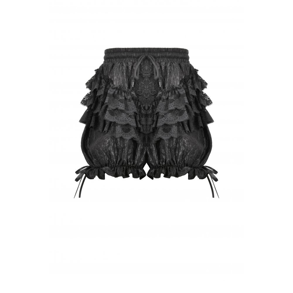 Dark in Love Women's Gothic Bloomers Rosalie Baroque Lace Frill - QHA UK