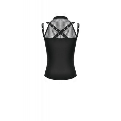 Dark in Love Women's Gothic Vest Top Ruth Mesh Strap Sleeveless - QHA UK