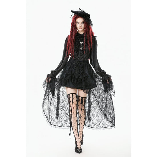 Dark in Love Women's Skirt Sabina High-Low Lace - QHA UK
