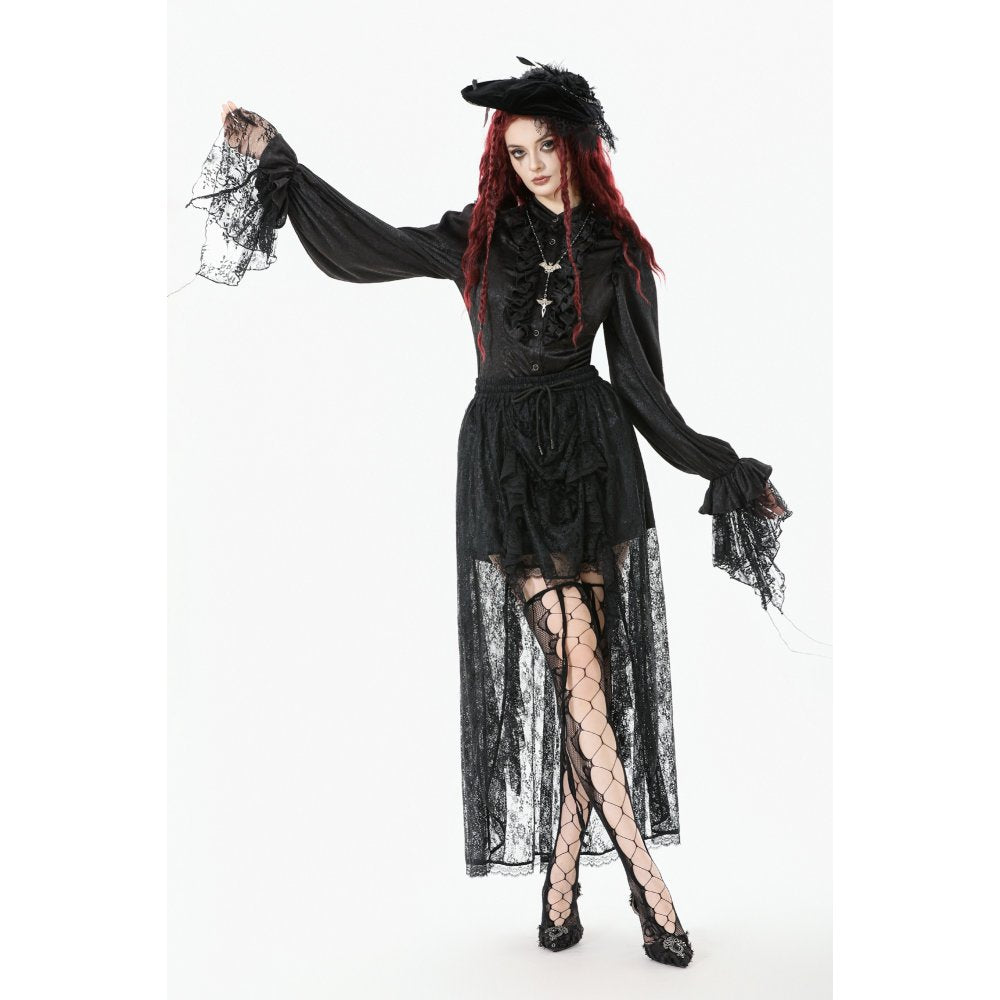 Dark in Love Women's Skirt Sabina High-Low Lace - QHA UK