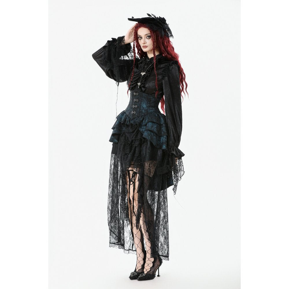 Dark in Love Women's Skirt Sabina High-Low Lace - QHA UK