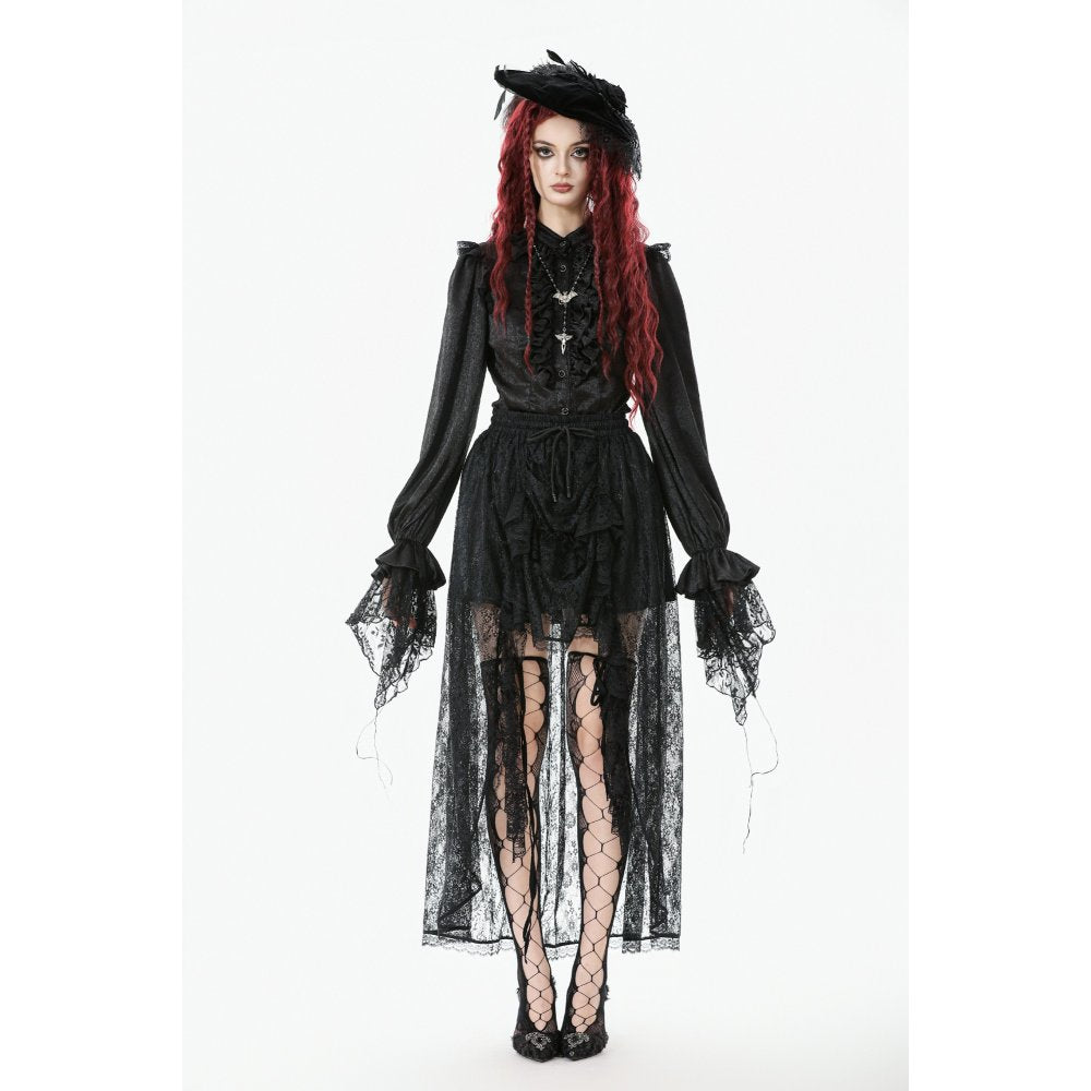 Dark in Love Women's Skirt Sabina High-Low Lace - QHA UK