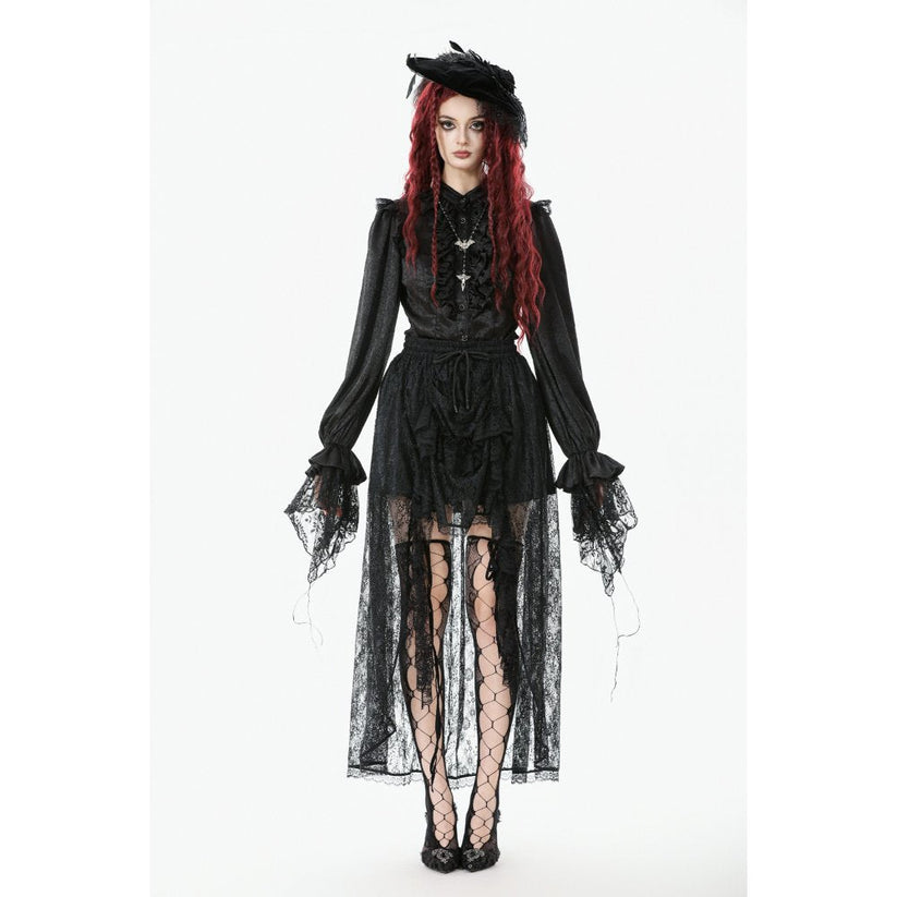 Dark in Love Women's Skirt Sabina High-Low Lace - QHA UK