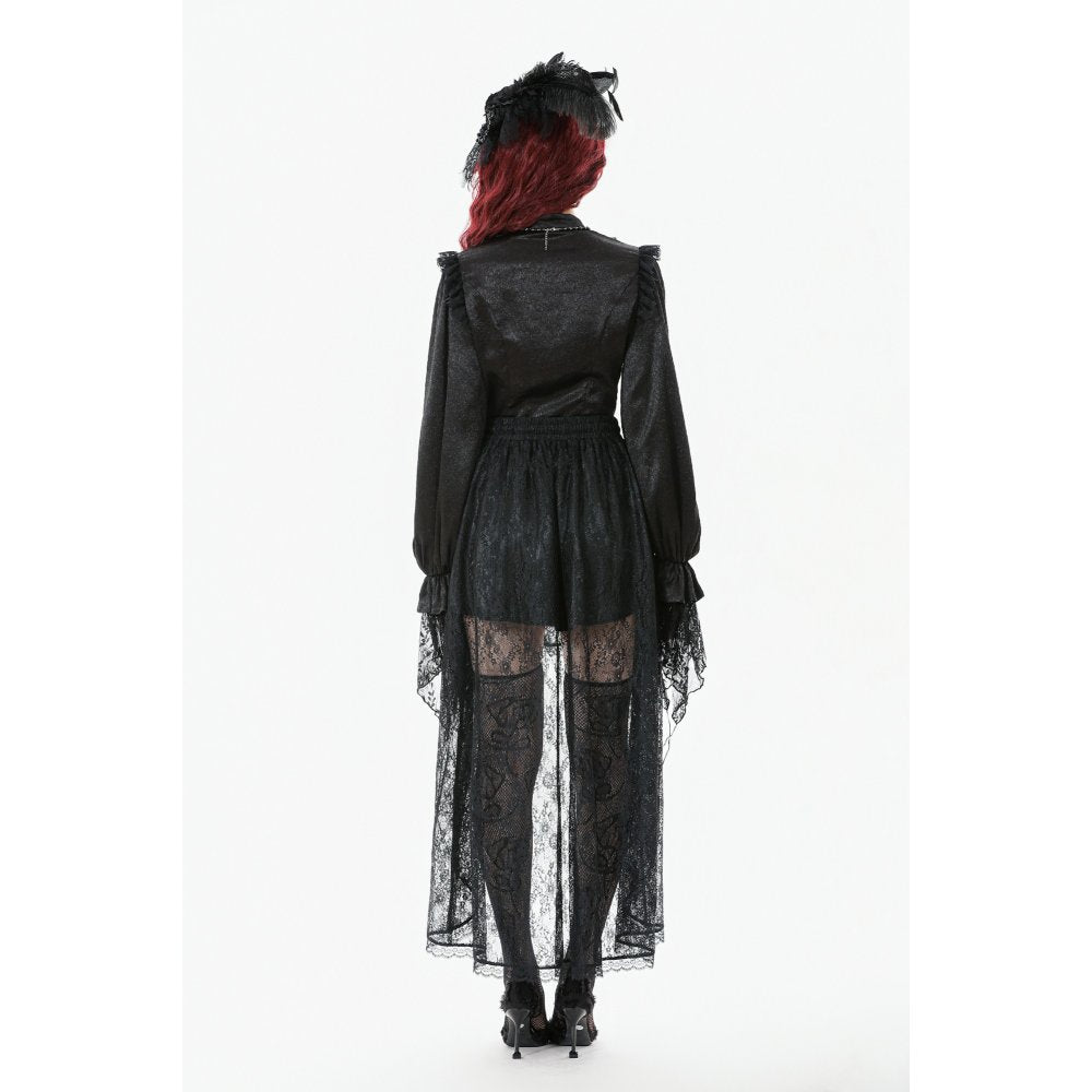 Dark in Love Women's Skirt Sabina High-Low Lace - QHA UK