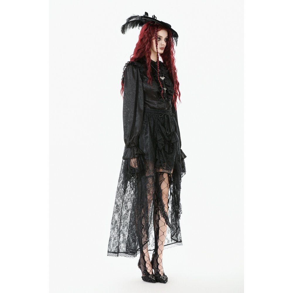 Dark in Love Women's Skirt Sabina High-Low Lace - QHA UK