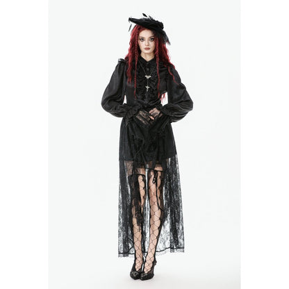 Dark in Love Women's Skirt Sabina High-Low Lace - QHA UK