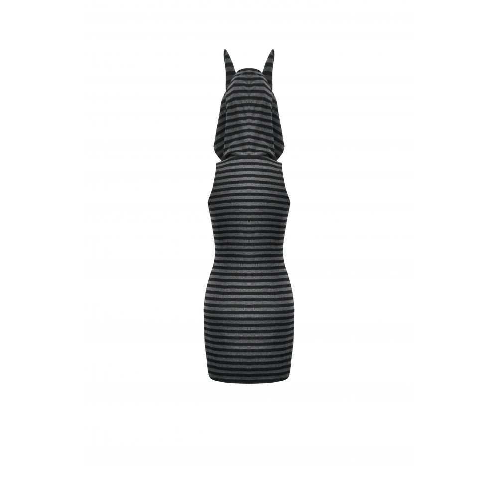 Dark in Love Dress Salem Striped Cat Ear Hoodie UK 8-22 - QHA UK