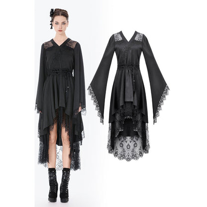 Dark in Love Gothic Dress Selene Kimono Tail UK 8-20 - QHA UK