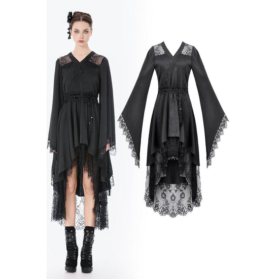 Dark in Love Gothic Dress Selene Kimono Tail UK 8-20 - QHA UK