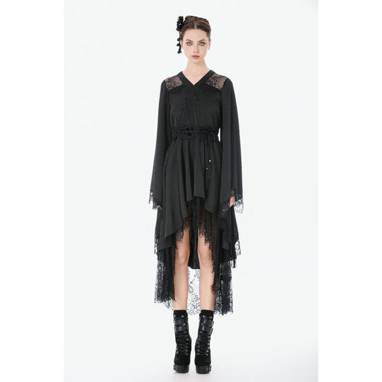 Dark in Love Gothic Dress Selene Kimono Tail UK 8-20 - QHA UK