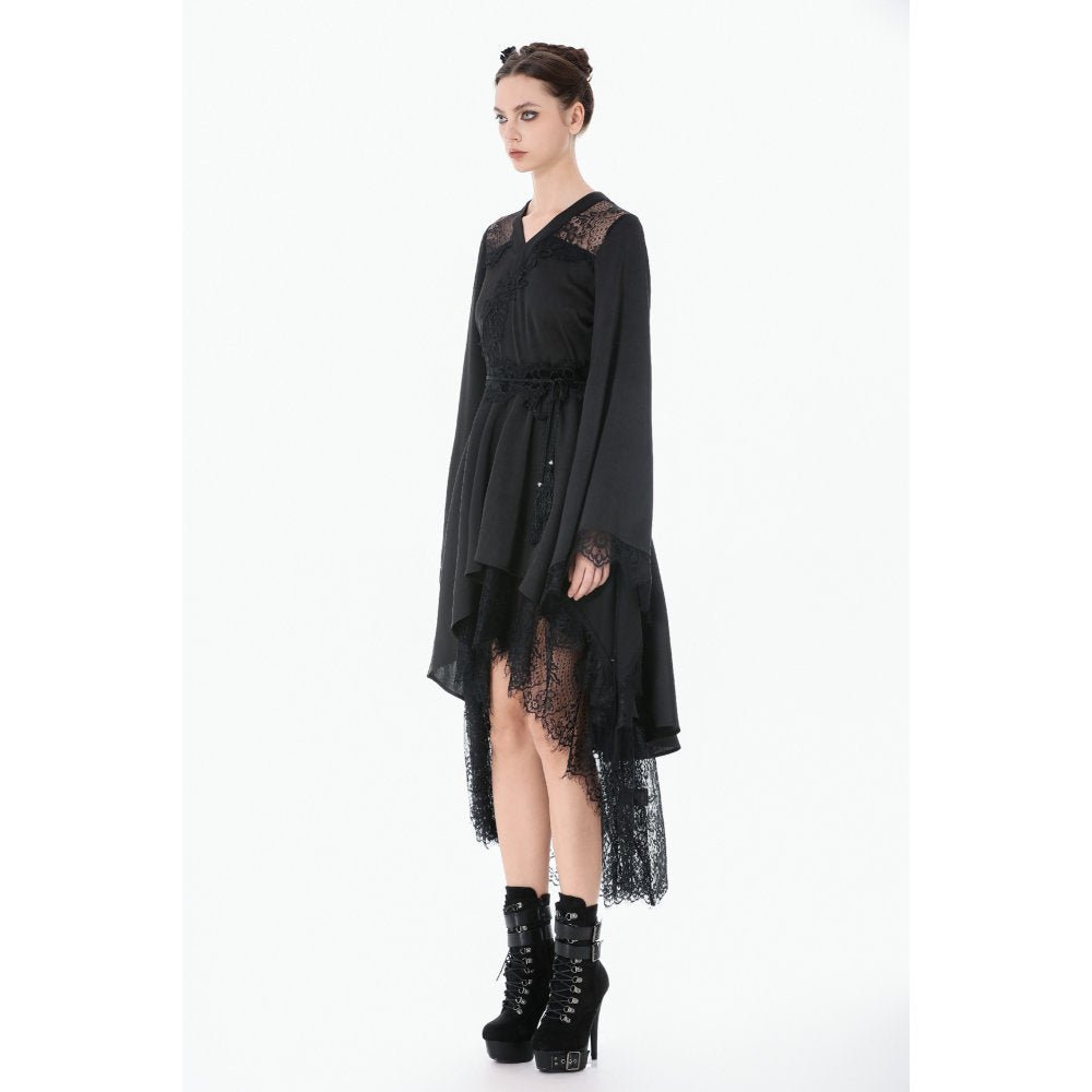 Dark in Love Gothic Dress Selene Kimono Tail UK 8-20 - QHA UK