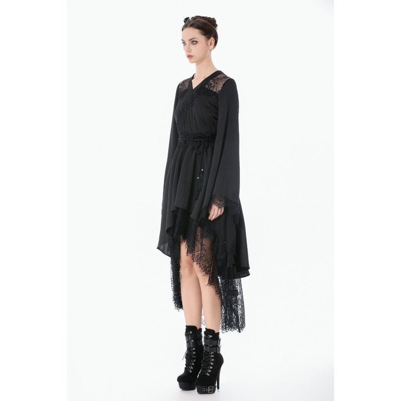 Dark in Love Gothic Dress Selene Kimono Tail UK 8-20 - QHA UK
