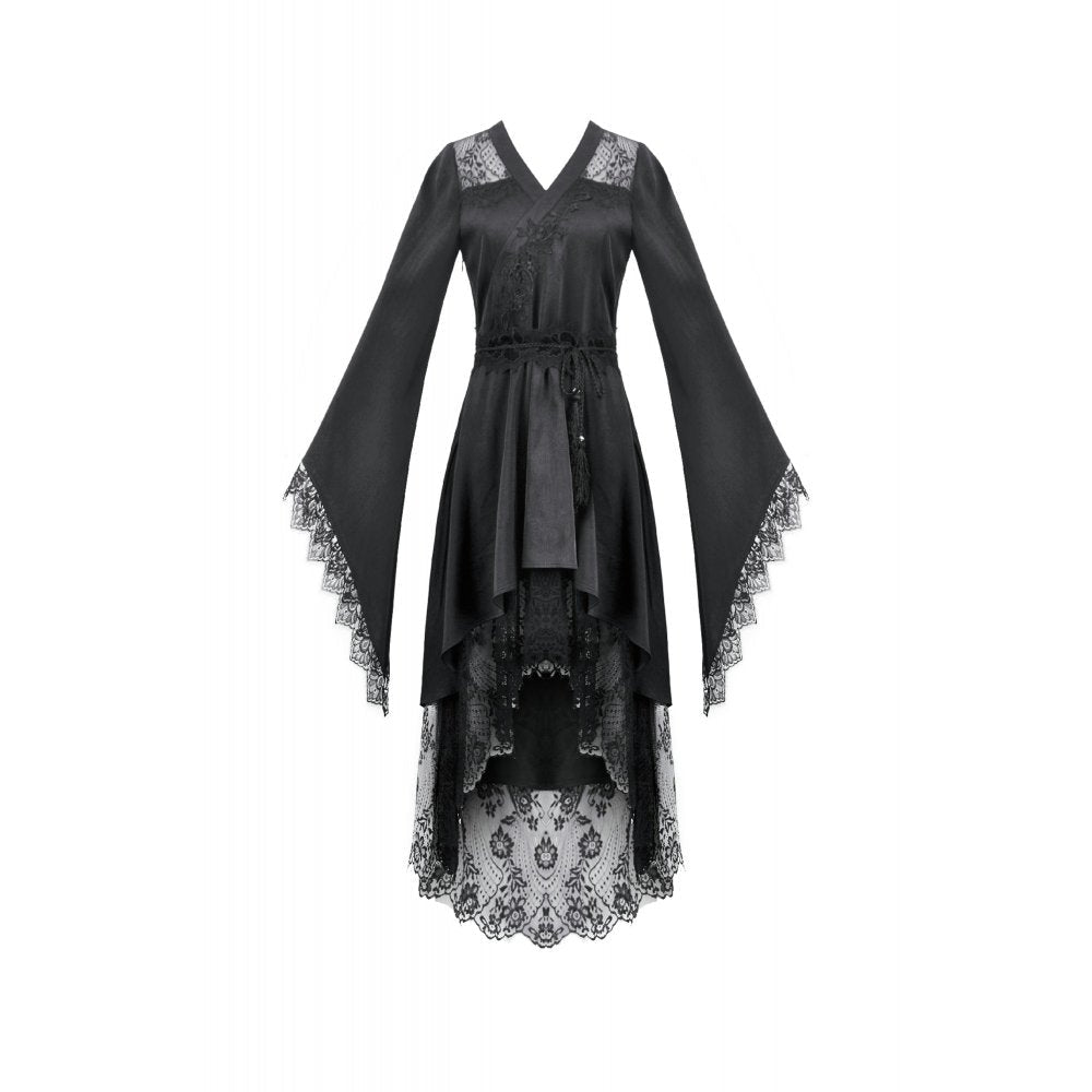 Dark in Love Gothic Dress Selene Kimono Tail UK 8-20 - QHA UK