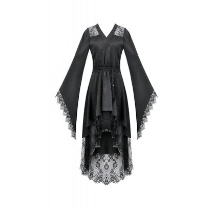 Dark in Love Gothic Dress Selene Kimono Tail UK 8-20 - QHA UK