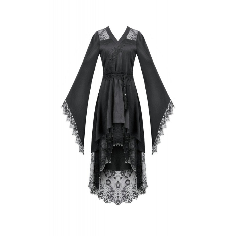 Dark in Love Gothic Dress Selene Kimono Tail UK 8-20 - QHA UK