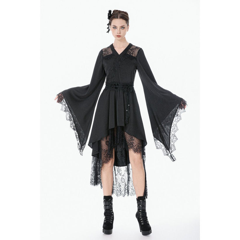 Dark in Love Gothic Dress Selene Kimono Tail UK 8-20 - QHA UK