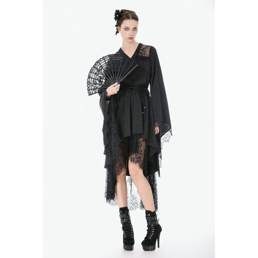 Dark in Love Gothic Dress Selene Kimono Tail UK 8-20 - QHA UK