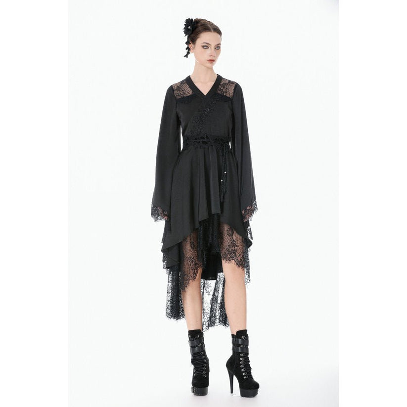 Dark in Love Gothic Dress Selene Kimono Tail UK 8-20 - QHA UK